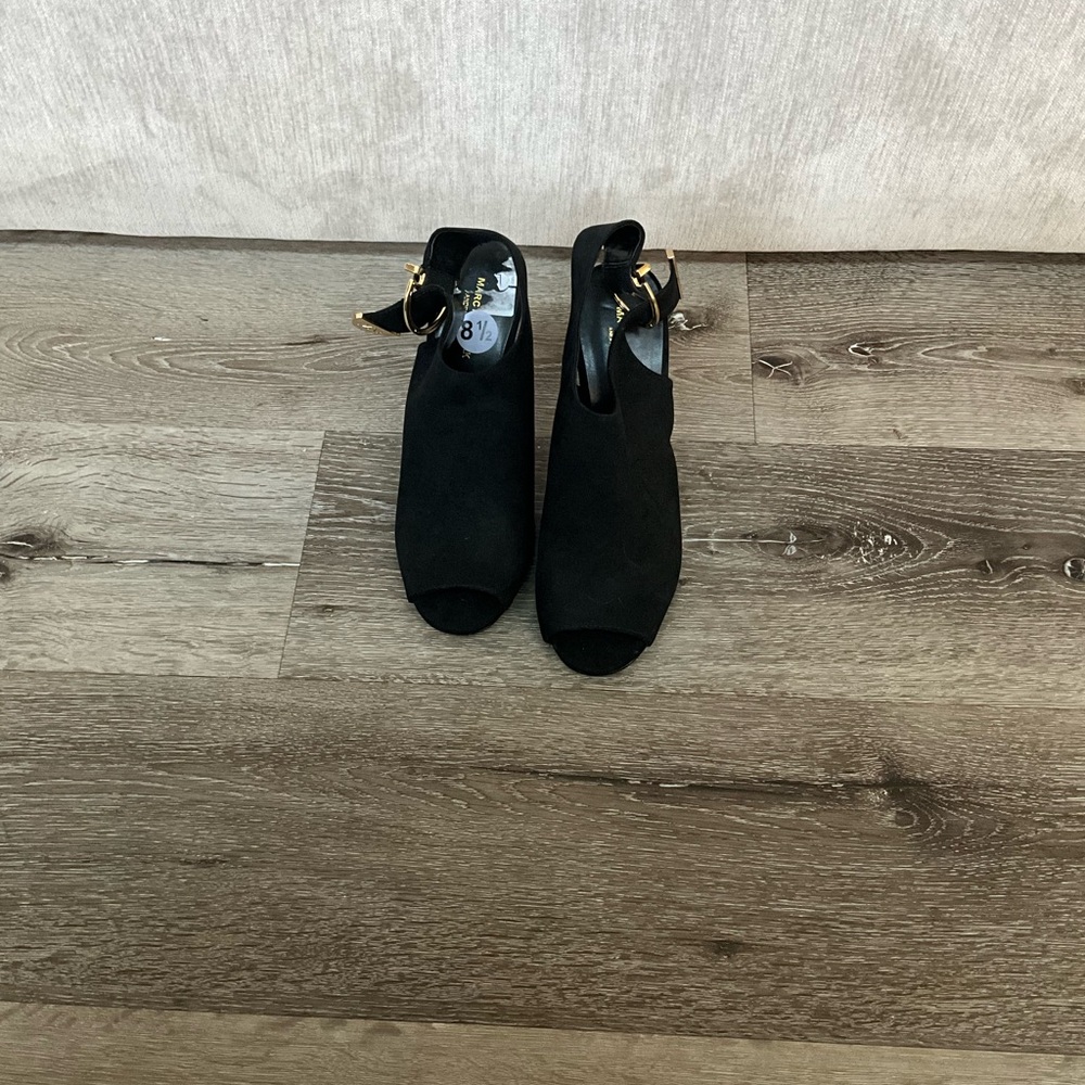 Marc New York Black Peep-Toe Heels